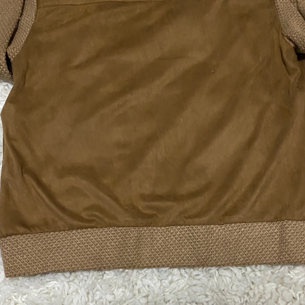 209 wst Brown Women's  zipper and button up bomber jacket VGUC business casual - Picture 15 of 16